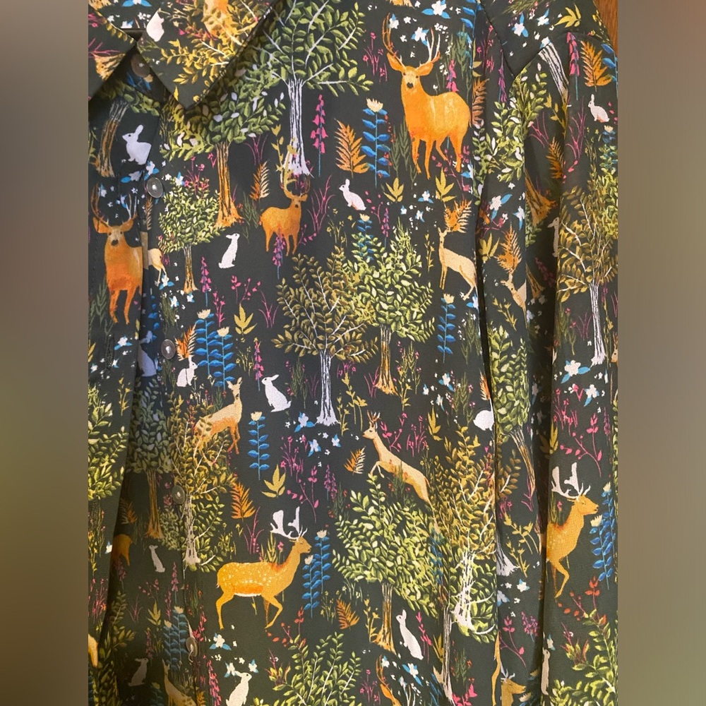 Animal Pattern Blouse - Picture 3 of 6